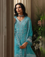 Areeba by ALTAN – NOORE '26 Turquoise Luxury Embroidered Formal Suit