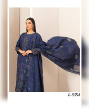 ZILLAH by Tawakkal Fabrics – Luxury Embroidered Viscose Jacquard 3 Piece Unstitched Suit