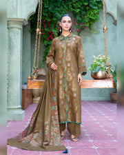 Riaz Arts Kani Micro Velvet Jacquard 3 Piece Suit with Jacquard Shawl