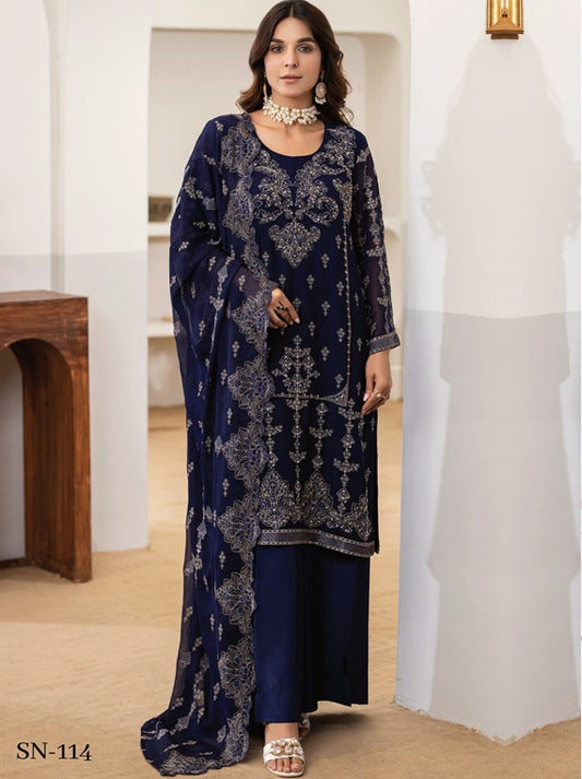 Bakhtawar By Noor-e-Fajar Chiffon Collection 2025 (SN-114)
