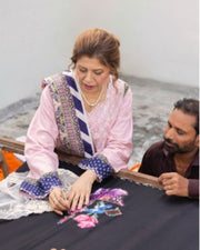 Gul Ahmed Embroidered Printed Khaddar 3 Piece Suit with Printed Dupatta