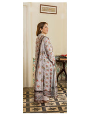 Gul Ahmed Printed Linen 3 Piece Unstitched Suit with Printed Dupatta