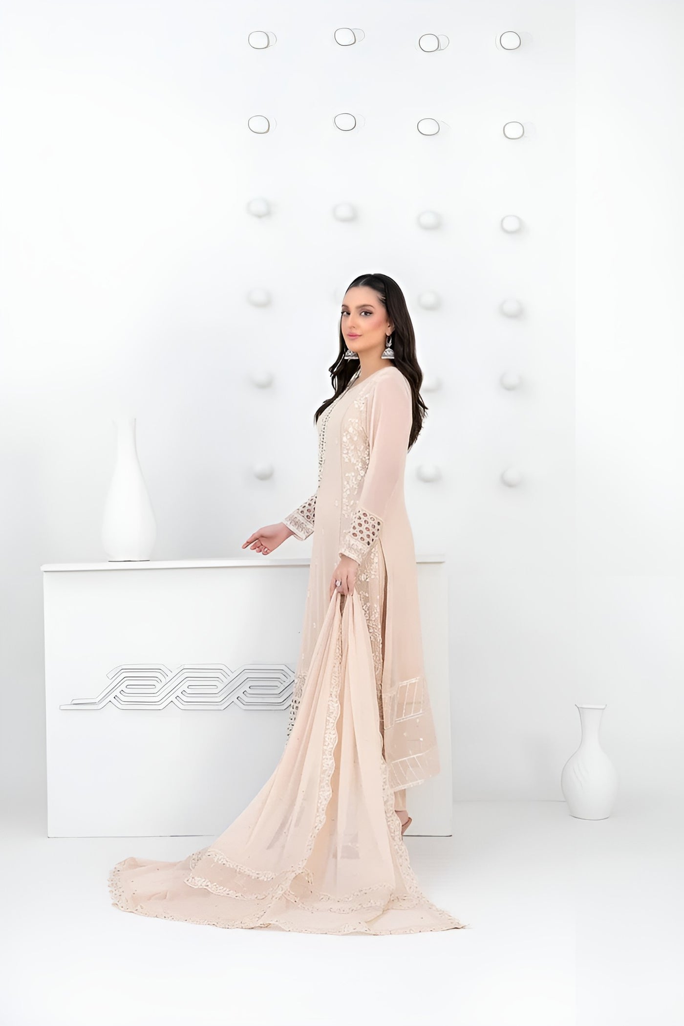 SATORI By Tawakkal 3pcs Semi-Stitched Fancy Embroidered Chiffon suit [D3933]