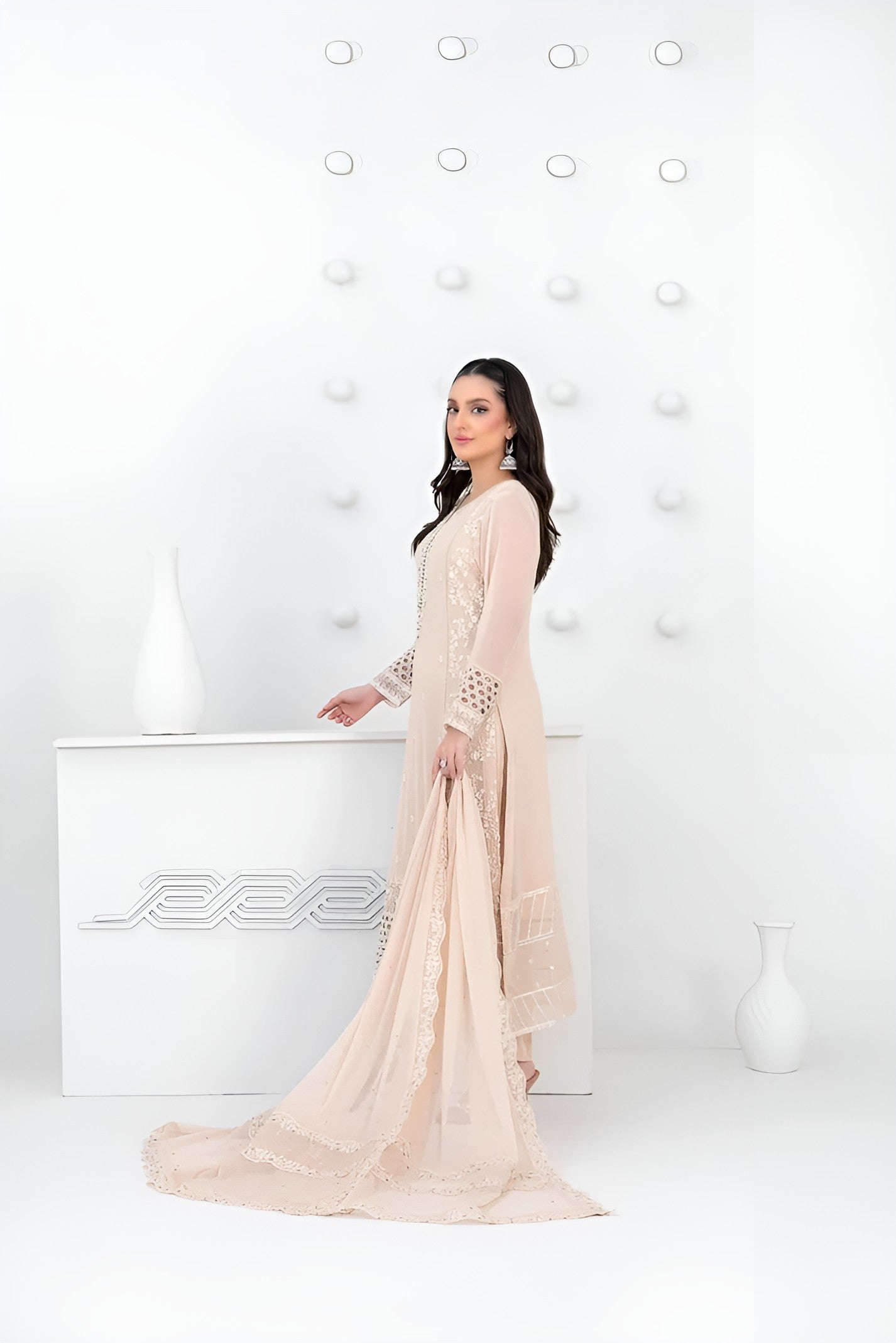 SATORI By Tawakkal 3pcs Semi-Stitched Fancy Embroidered Chiffon suit [D3933]