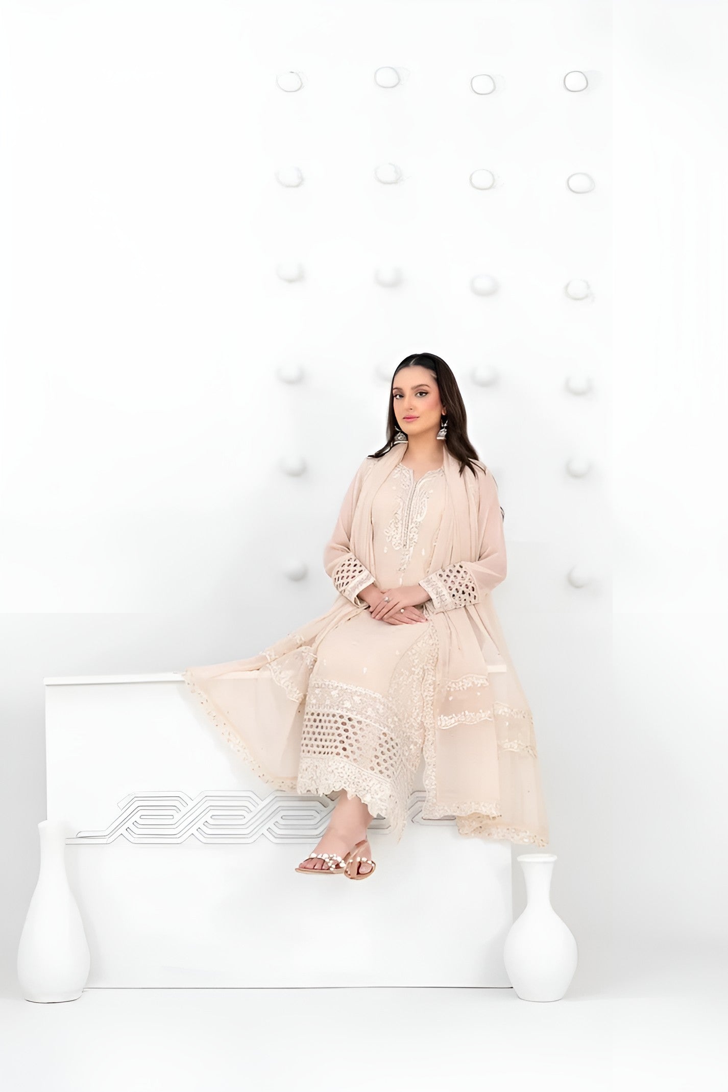 SATORI By Tawakkal 3pcs Semi-Stitched Fancy Embroidered Chiffon suit [D3933]