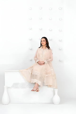 SATORI By Tawakkal 3pcs Semi-Stitched Fancy Embroidered Chiffon suit [D3933]