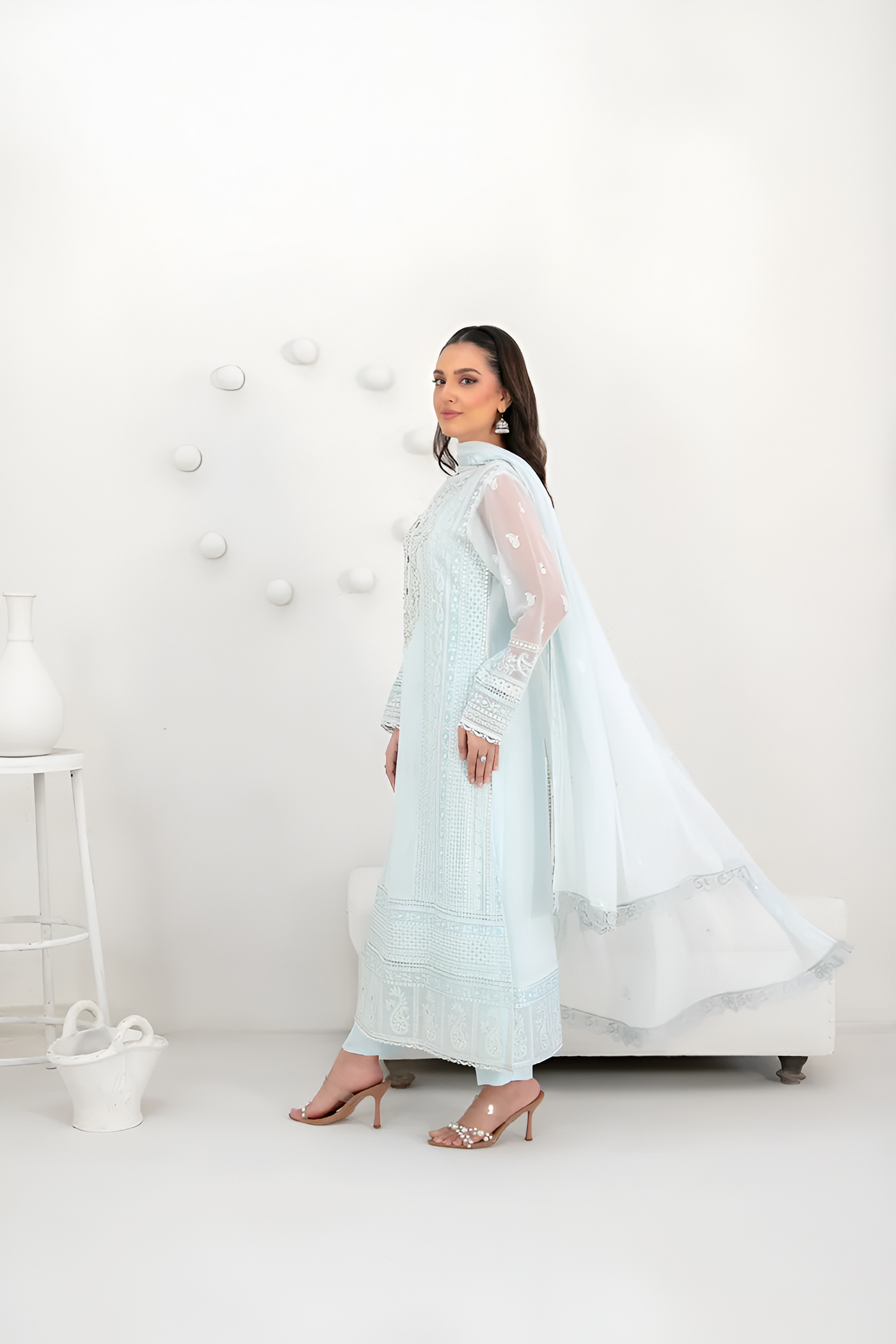 SATORI By Tawakkal 3pcs Semi-Stitched Fancy Embroidered Chiffon suit [D-3931]
