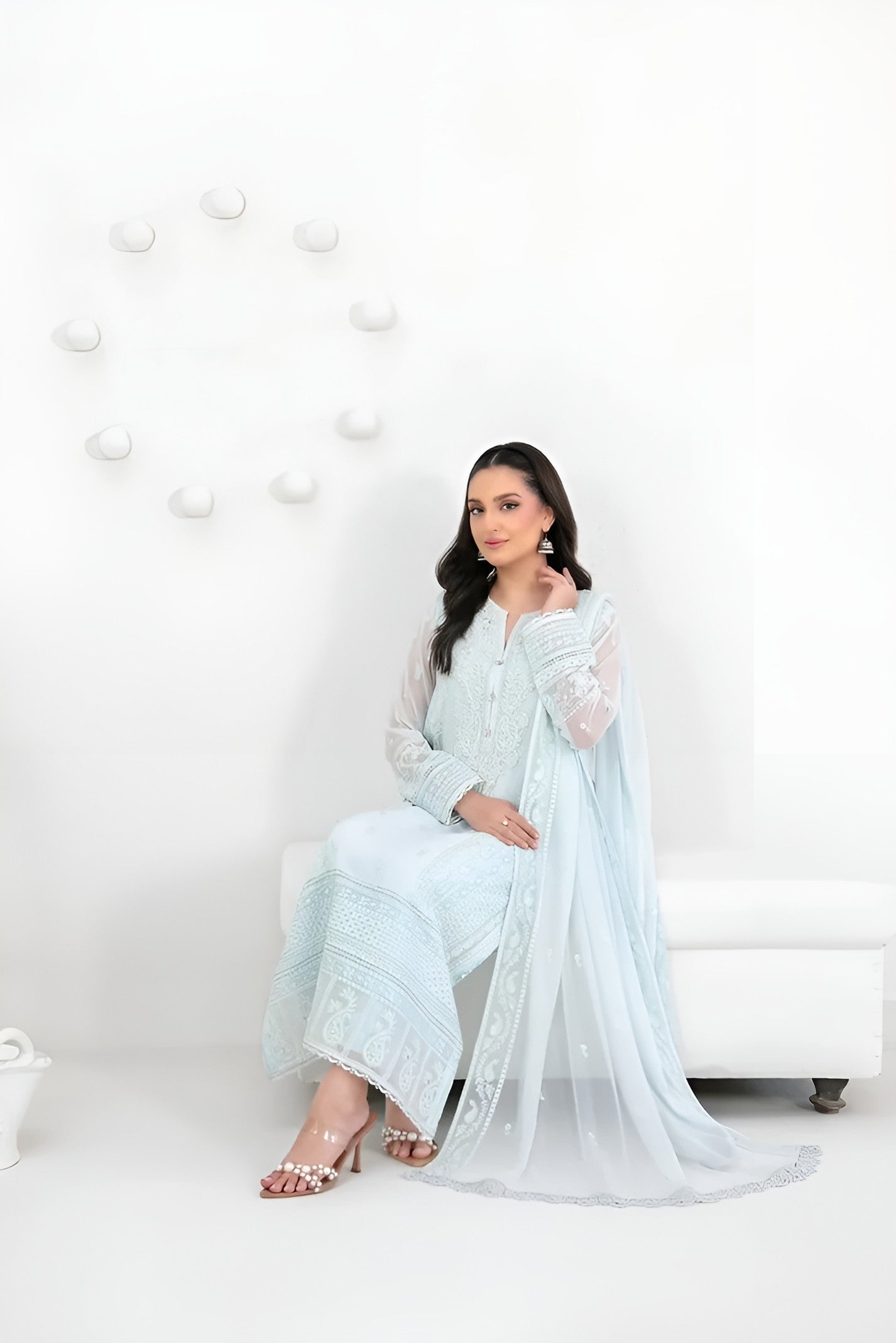 SATORI By Tawakkal 3pcs Semi-Stitched Fancy Embroidered Chiffon suit [D-3931]