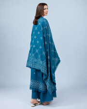 Zarnish by Johra Luxury Embroidered Winter Suit with Embroidered Wool Shawl