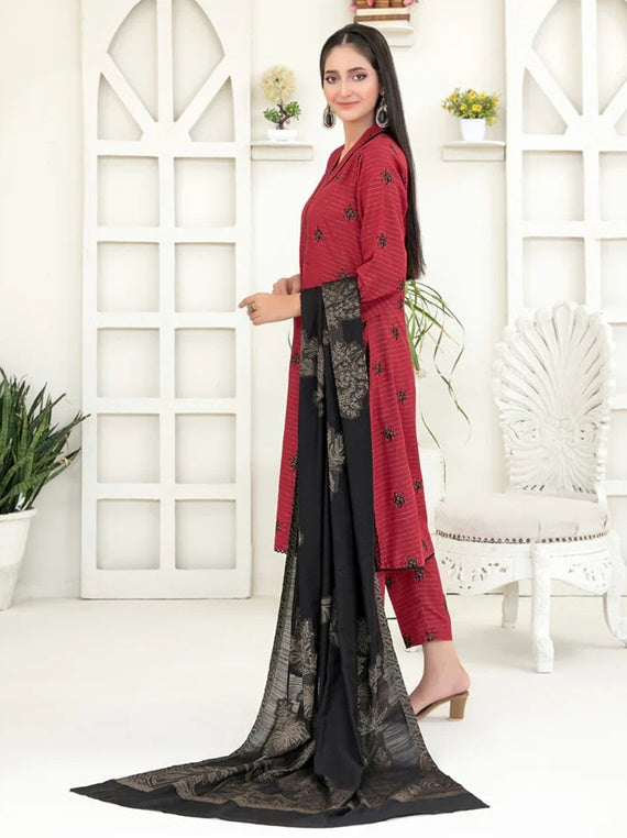 Megara By Tawakkal Stitched Zari Khaddar Collection 2024 (D-3859)