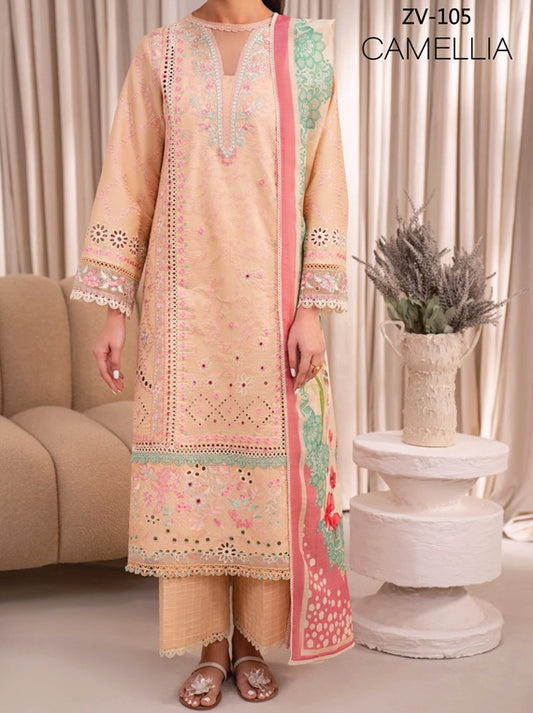 Azalea By Zavi Lawn Collection 2025 (ZV-105)