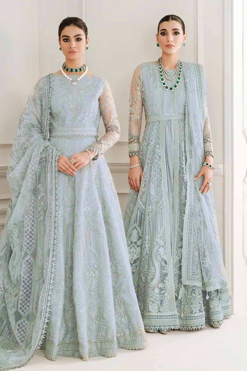 Luxury 12-Piece Embroidered Net Bridal Suit | Full Body, Dupatta & Silk Trouser – Unstitched Formal & Wedding Dress