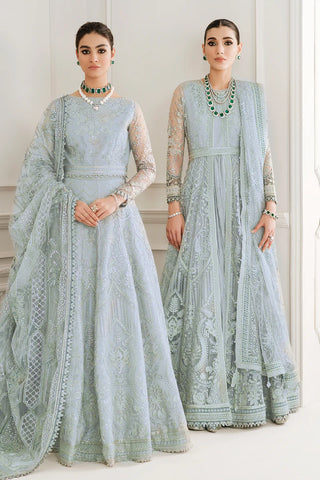 Luxury 12-Piece Embroidered Net Bridal Suit | Full Body, Dupatta & Silk Trouser – Unstitched Formal & Wedding Dress