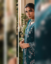 Afsana by ALTAN – NOORE '26 Teal Luxury Embroidered Formal Suit