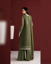 Farasha Azure Royale Luxury Embroidered Chiffon 3 Piece Suit