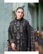 Riaz Arts Kani Micro Velvet Jacquard 3 Piece Suit with Jacquard Shawl