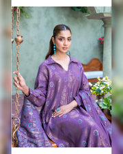 Riaz Arts Kani Micro Velvet Jacquard 3 Piece Suit with Jacquard Shawl
