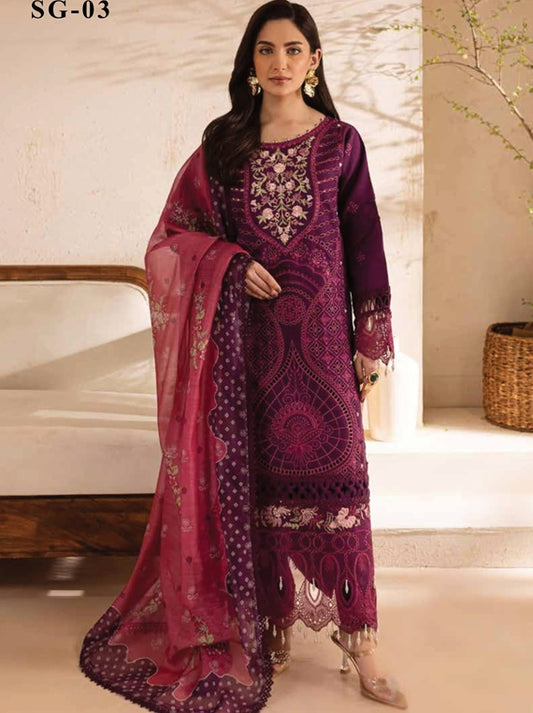 The Summer Garden By Parishay Lawn Collection 2025 (SG-03)