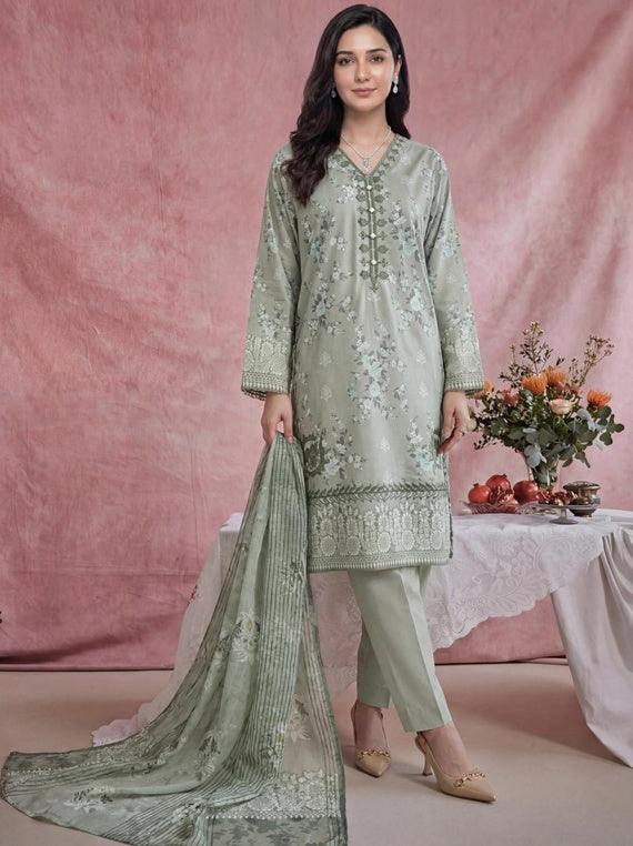 Tawakkal Fabrics 3 Piece Stitched Lawn & Embroidered Suits | Star Fabrics (D-01)