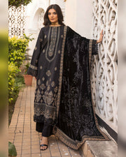 Shaista Gold Full Embroidered Peach 3 Piece Suit with Palachi Dupatta