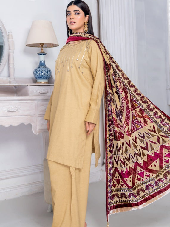 Kumail luxury winter dhanak By Riaz Arts (D-06)