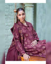 Riaz Arts Kani Micro Velvet Jacquard 3 Piece Suit with Jacquard Shawl