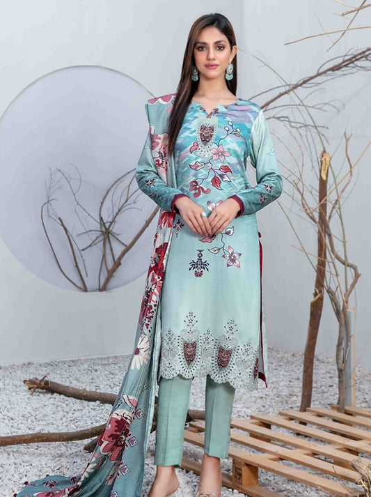 Serwa By Tawakkal Laserkari Linen Collection 2024 (D-1288)