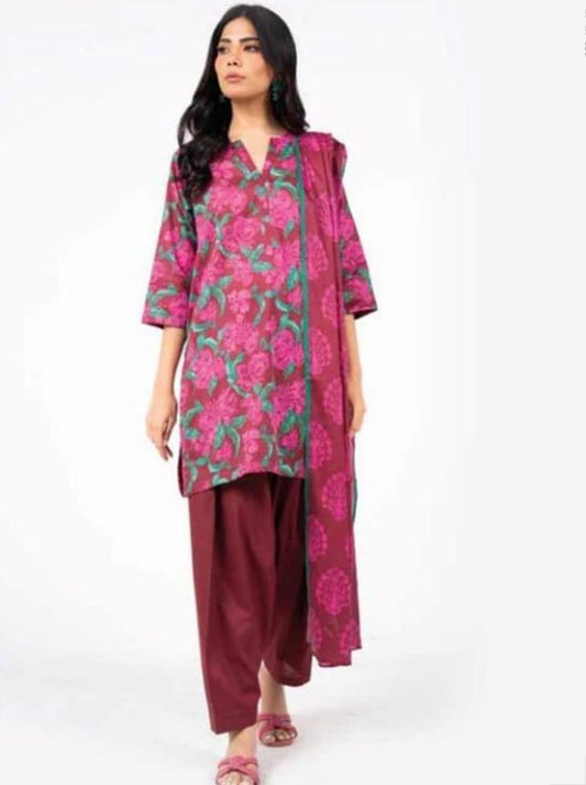 Alkaram Printed Lawn Collection 2025 (MSB-43-25-2-RED)
