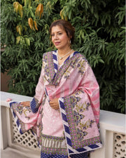 Gul Ahmed Embroidered Printed Khaddar 3 Piece Suit with Printed Dupatta