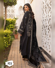 Shaista Gold Full Embroidered Peach 3 Piece Suit with Palachi Dupatta