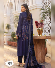 Shaista Gold Full Embroidered Peach 3 Piece Suit with Palachi Dupatta