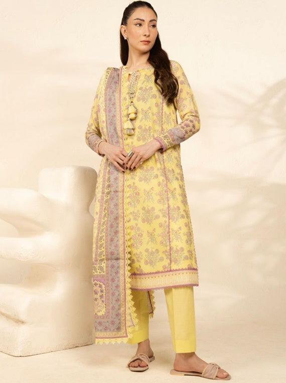 Alkaram Exclusive Designs | Star Fabrics (MS-150.1-26-Yellow)