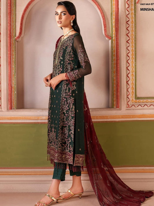 Mahrosh By Zarif Unstitched Luxury Formals 2025 (MUFUNST-07 MINSHA)