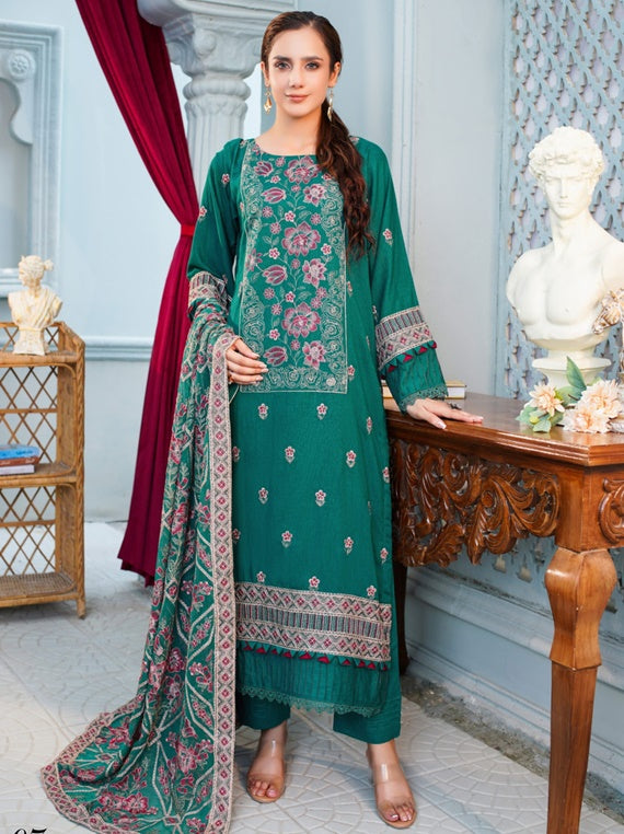 Dastan-e-Noori By 𝑴𝑨𝑵𝑰𝒁𝑨𝒀  Embroidered Karandi Collection (Design-07)