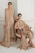Luxury 11-Piece Embroidered Chiffon Suit with Net Dupatta & Silk Trouser | Handcrafted Patches, Neckline & Side Embroidery | Premium Unstitched Festive Wear for Women