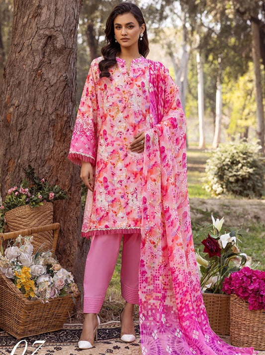 Shaista Chikankari Lawn Collection 2025 (D-07)