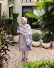 Gul Ahmed Printed Linen 3 Piece Unstitched Suit with Printed Dupatta
