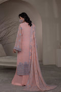 Embroidered Chiffon 3-Piece Suit with Organza Border & Chiffon Dupatta
