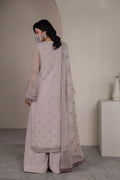 Embroidered Chiffon 3-Piece Suit with Organza Border & Chiffon Dupatta