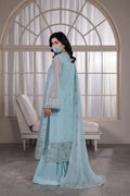 Embroidered Chiffon 3-Piece Suit with Organza Border & Chiffon Dupatta