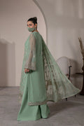 Embroidered Chiffon 3-Piece Suit with Organza Border & Chiffon Dupatta