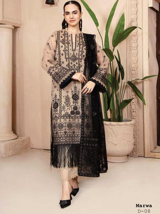 AZU Voguish Slub Khadi Collection By Ahmed Embroideries (D-08)