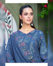 Riaz Arts Kani Micro Velvet Jacquard 3 Piece Suit with Jacquard Shawl