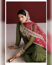 Farasha Azure Royale Luxury Embroidered Chiffon 3 Piece Suit