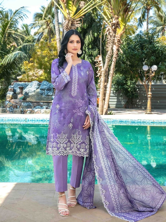Thamina By Tawakkal Slub Lawn Collection 2025 (D-1200)