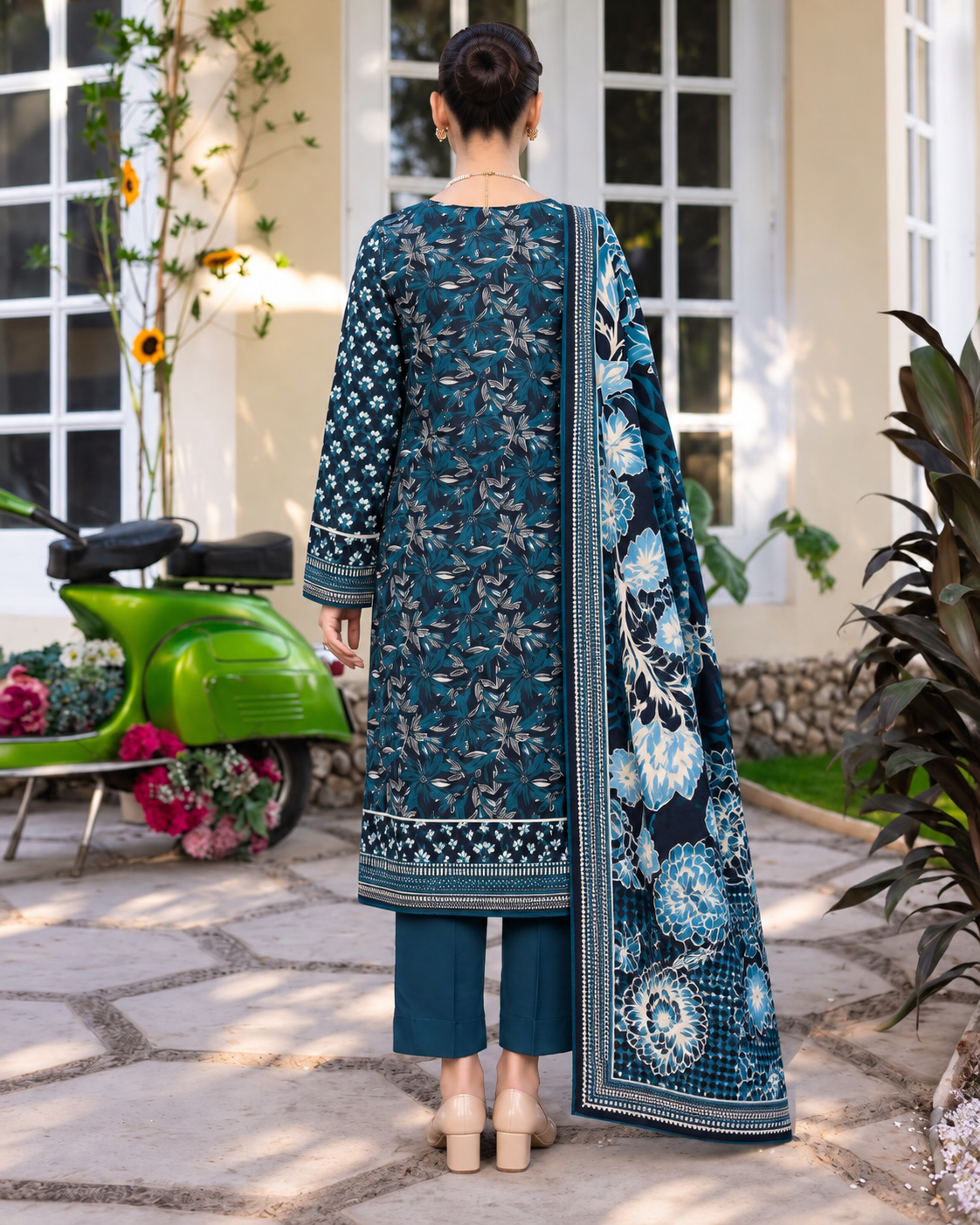 Rang By Motifz Digital Premium Printed Linen Suit with Linen Dupatta