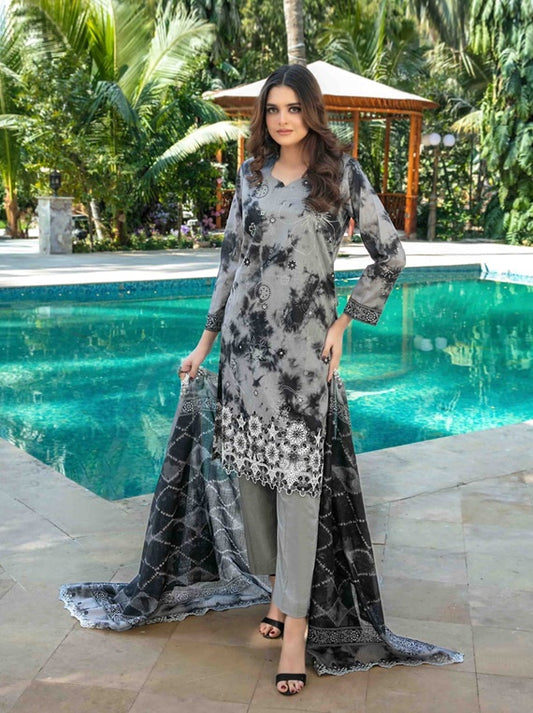 Thamina By Tawakkal Slub Lawn Collection 2025 (D-1201)
