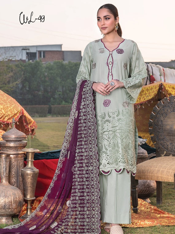 Falak By Wania Lawn Collection 2024 Vol-01 WL-49