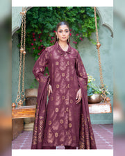 Riaz Arts Kani Micro Velvet Jacquard 3 Piece Suit with Jacquard Shawl