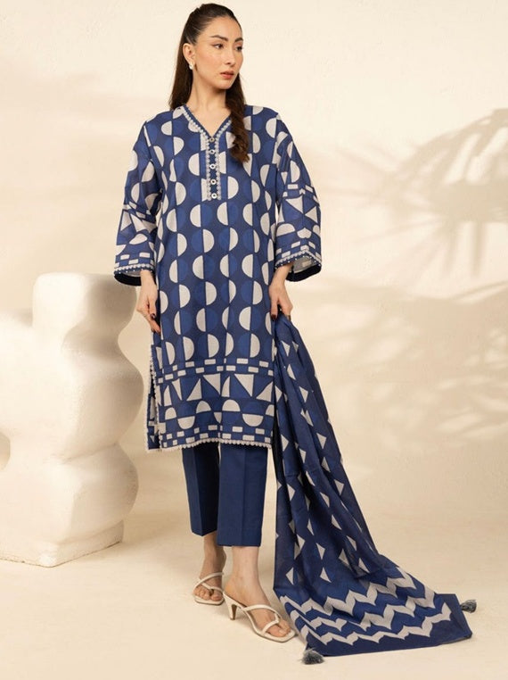 Alkaram Exclusive Designs | Star Fabrics (MS-180-26-Blue)